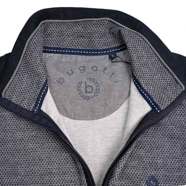 Bugatti Men's Quarter-Zip Sweatshirt - Grey, photo 2