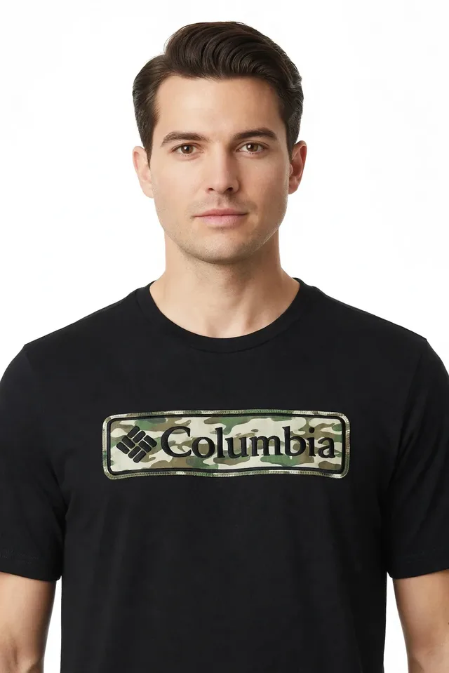 Columbia Men's Camo Box Logo T-Shirt - Black, photo 2