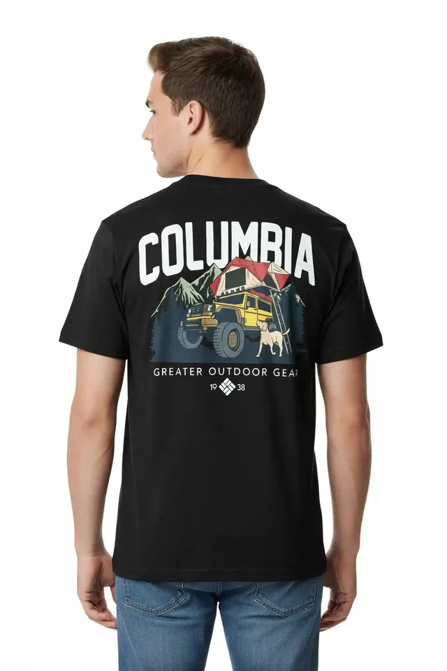 Columbia Men's Outdoor Camping Back Graphic T-Shirt - Black, photo 2