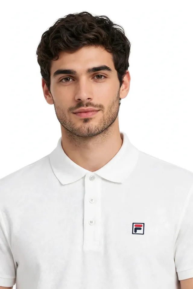 Fila Classic F-Box Logo Short Sleeve Polo Shirt - White, photo 2