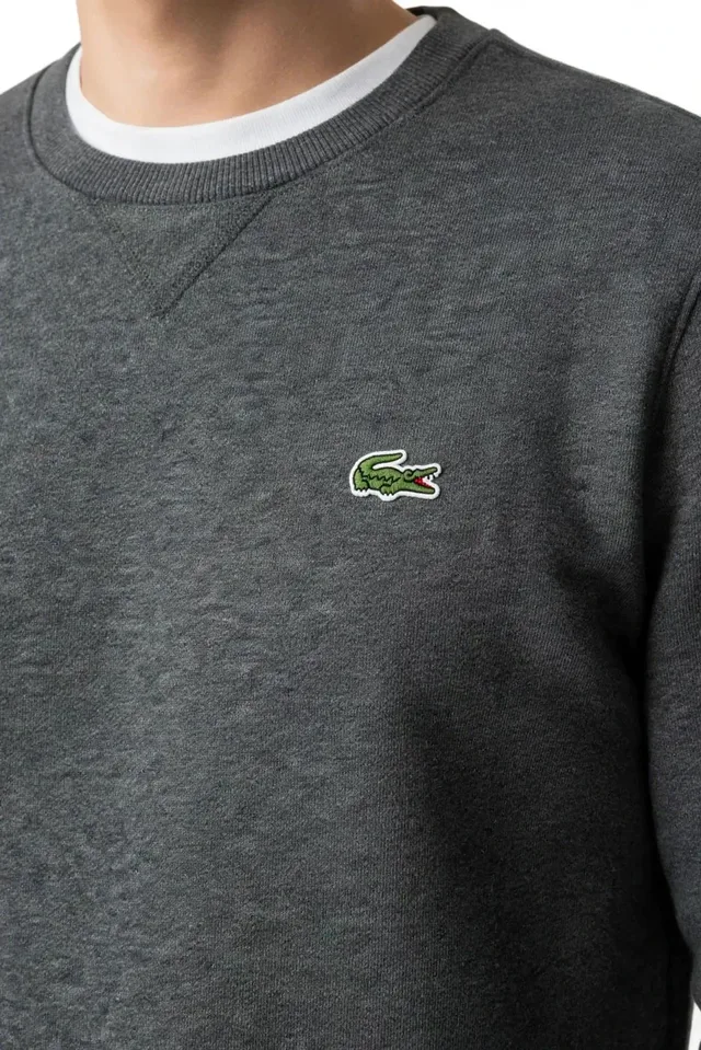 Lacoste Men's Crewneck Sweatshirt - Charcoal Grey, photo 3