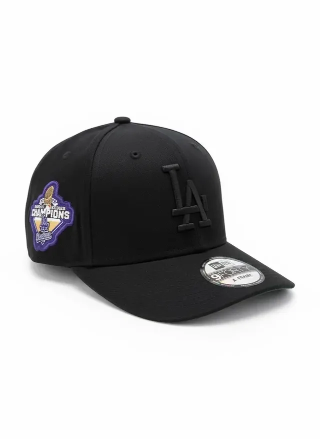 New Era 9FORTY A-Frame LA Dodgers Adjustable Cap - Black, photo 4