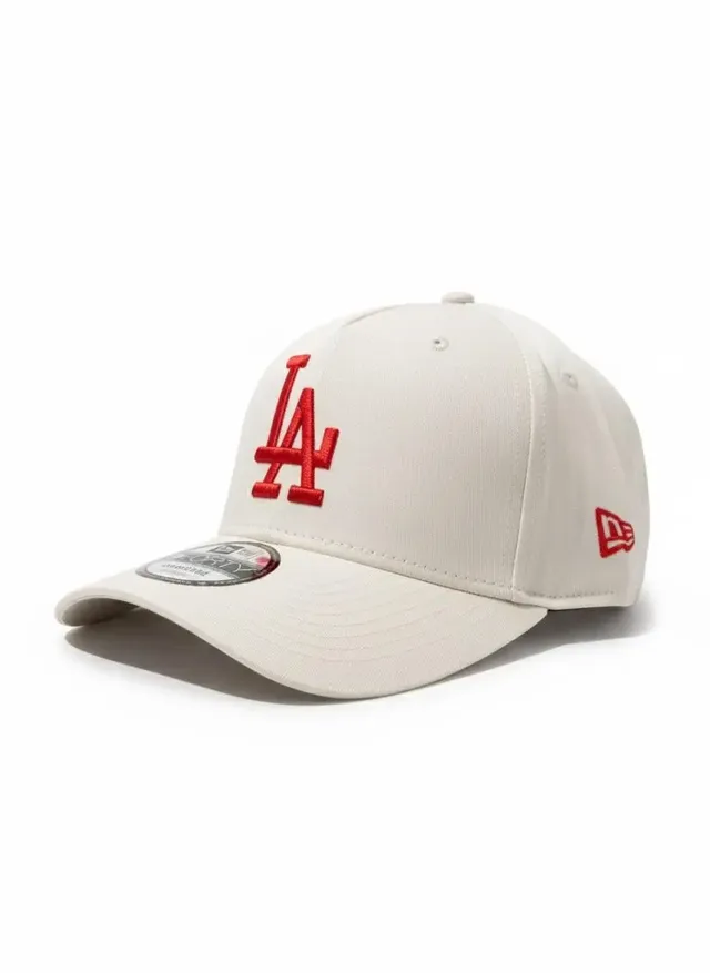 New Era 9FORTY A-Frame LA Dodgers World Series Side Patch Cap - Beige, photo 3