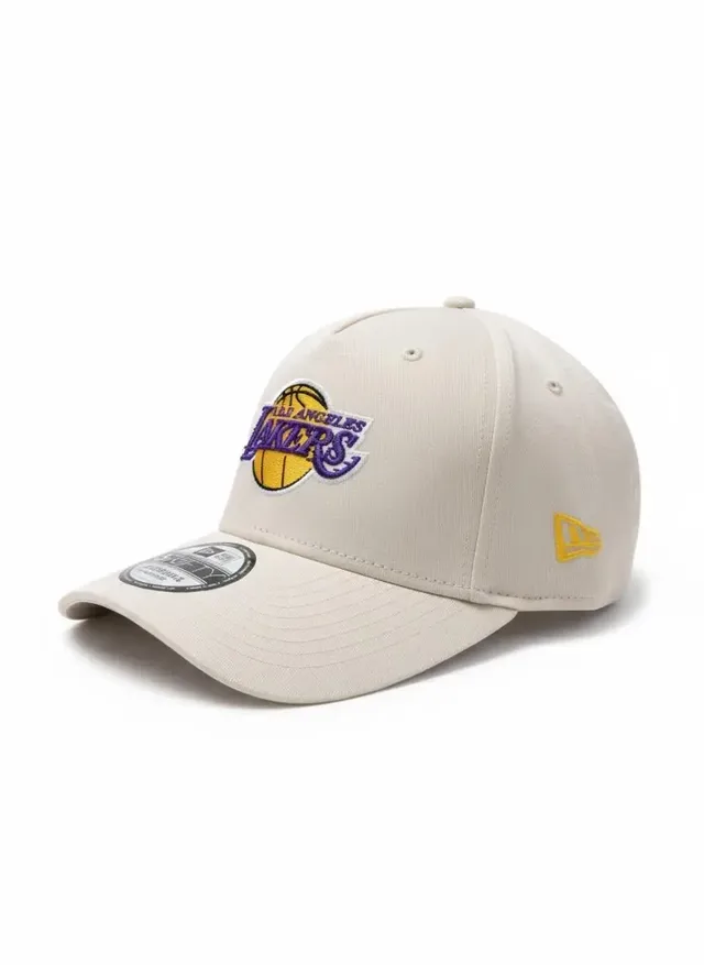 New Era 9FORTY A-Frame Los Angeles Lakers Adjustable Cap - Beige, photo 3