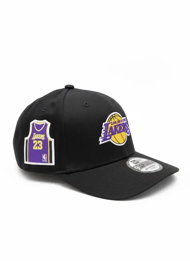 New Era 9FORTY A-Frame Los Angeles Lakers Adjustable Cap - Black, photo 2