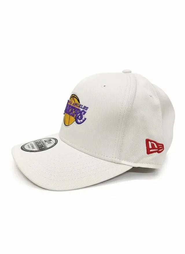 New Era 9FORTY A-Frame Los Angeles Lakers Adjustable Cap - Off-White, photo 3