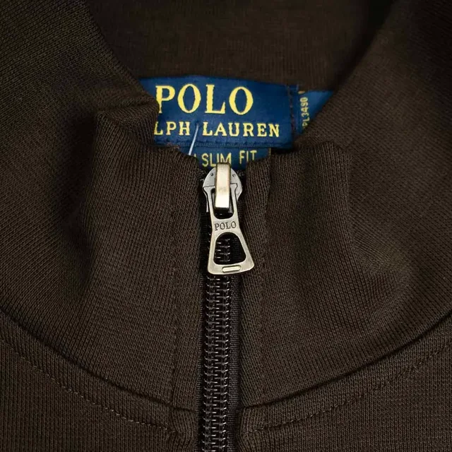 Ralph Lauren Men's Quarter-Zip Sweatshirt -Brown, photo 4