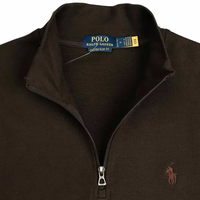 Ralph Lauren Men's Quarter-Zip Sweatshirt -Brown, photo 5