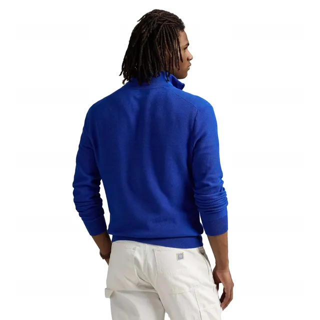 Ralph Lauren Men's Quarter-Zip Knit Sweater - Royal Blue, photo 3