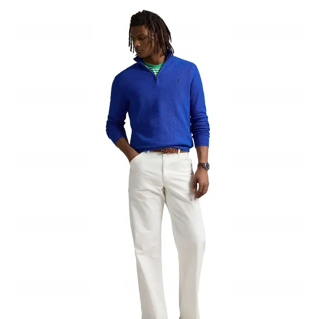 Ralph Lauren Men's Quarter-Zip Knit Sweater - Royal Blue, photo 1