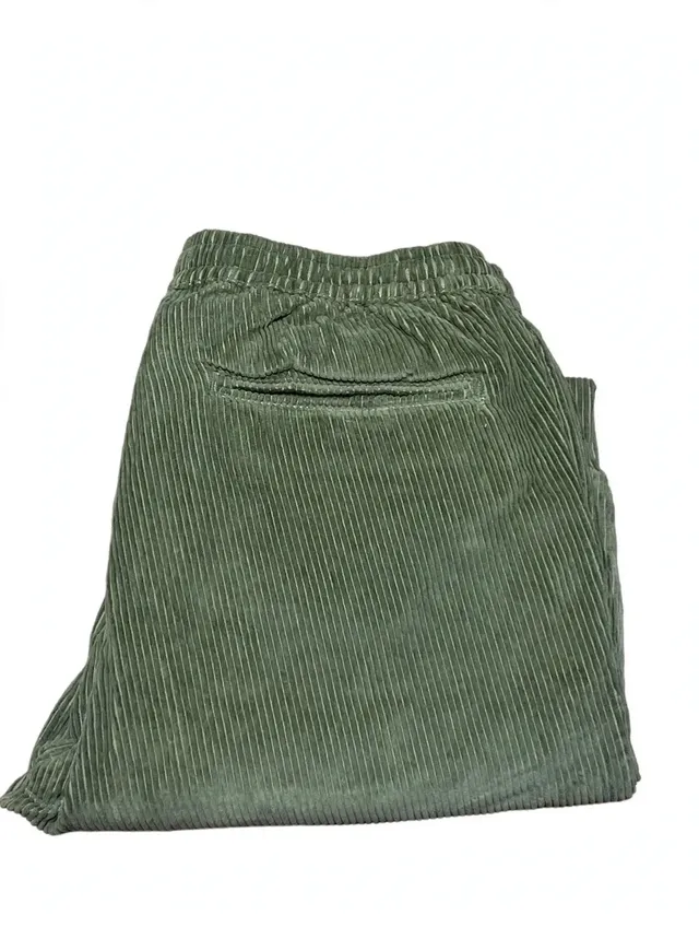Teddy Smith Men's Corduroy Trousers - Olive Green, photo 2