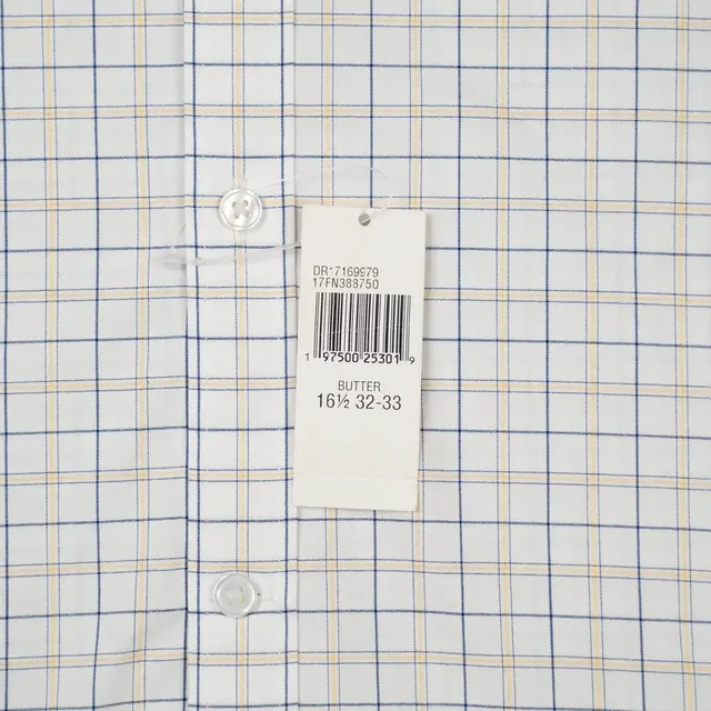 Tommy Hilfiger Men's Slim Fit Stretch Plaid Dress Shirt - WHITE, photo 2