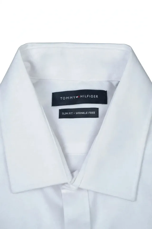 Tommy Hilfiger Men's Slim Fit Wrinkle Free Dress Shirt - White, photo 2