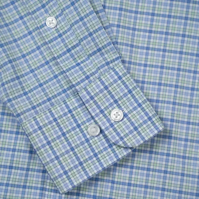 Tommy Hilfiger Men's Slim Fit Stretch Plaid Shirt - Blue, photo 4