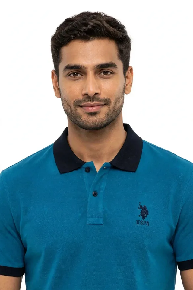 U.S. Polo Assn. Men's Contrast Trim Logo Polo Shirt - Royal Blue, photo 2