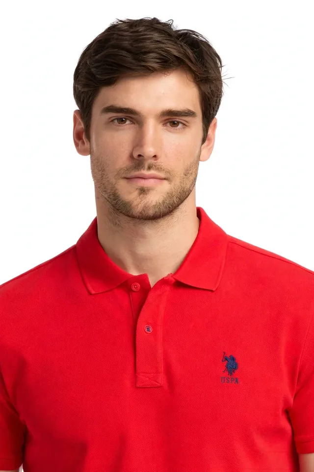 U.S. Polo Assn. Men's Solid Logo Polo Shirt - Red, photo 2