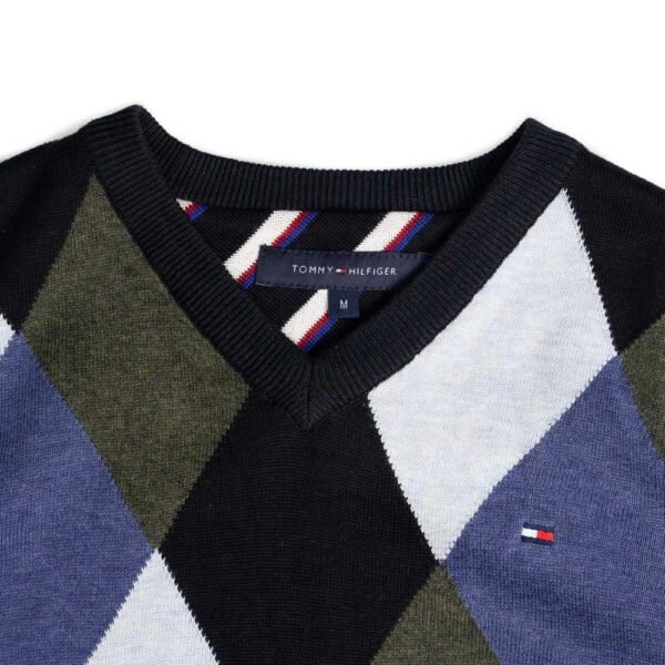 TOMMY HILFIGER V-NECK SLEEVELESS SWEATER WITH RIBBED HEM - Image 2