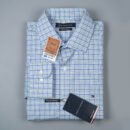 TOMMY HILFIGER SLIM FIT UNTUCKED LENGTH STRETCH DRESS SHIRT