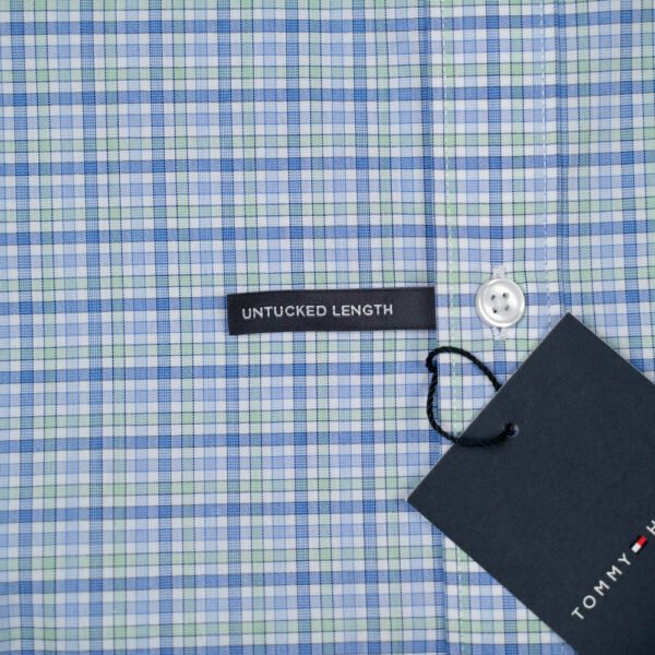 TOMMY HILFIGER SLIM FIT UNTUCKED LENGTH STRETCH DRESS SHIRT - Image 5