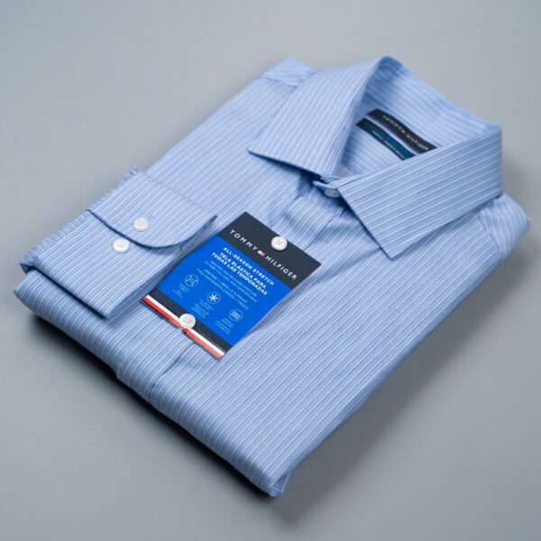 TOMMY HILFIGER SLIM FIT ALL SEASON STRETCH DRESS SHIRT